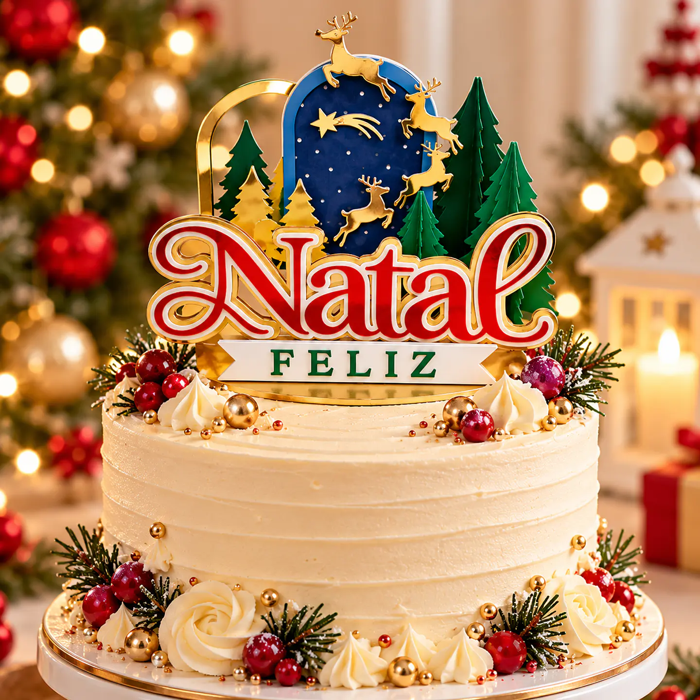 Arquivo de Corte Topo de Bolo Cenário Natal 8 1