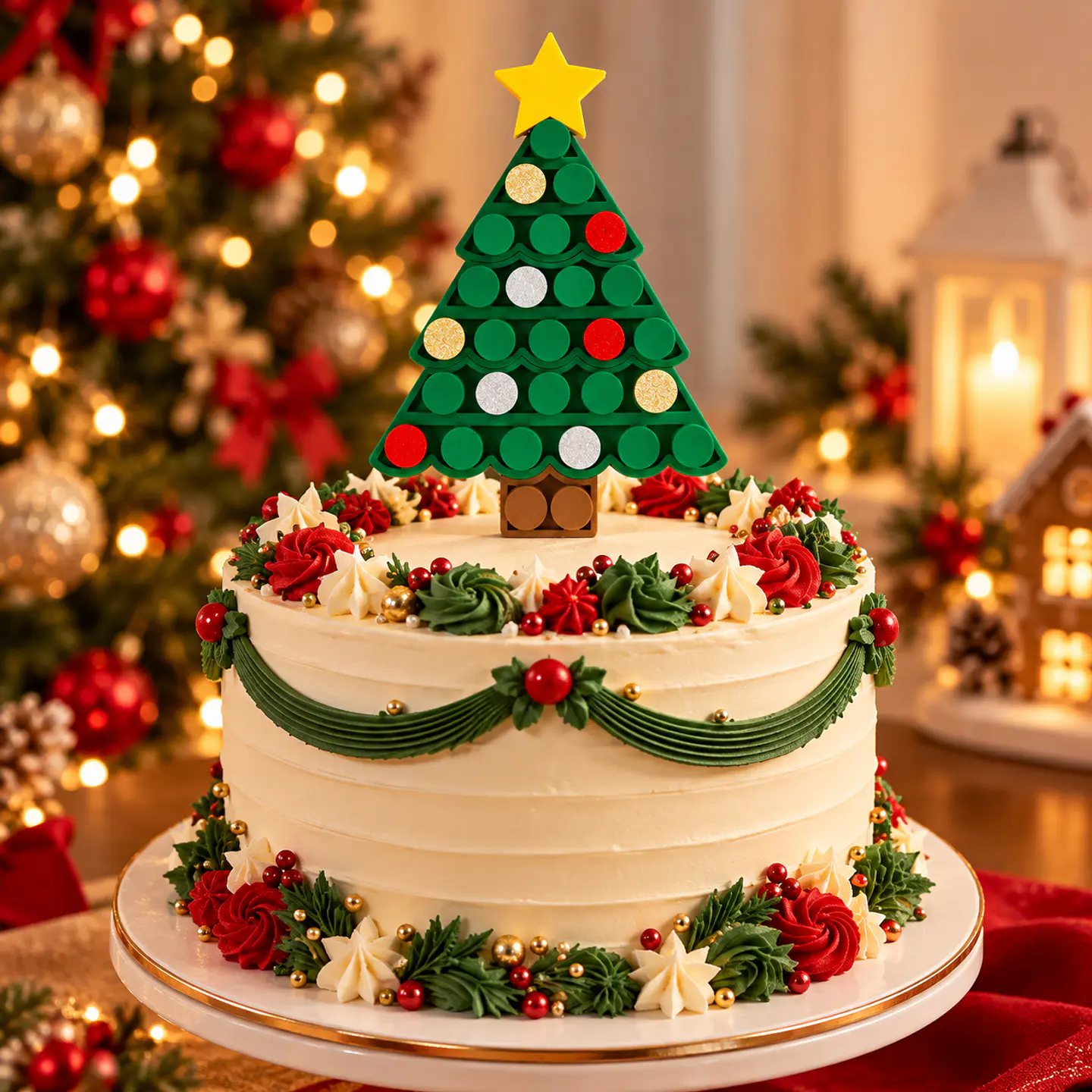 Arquivo de Corte Topo de Bolo Natal Árvore 8 1