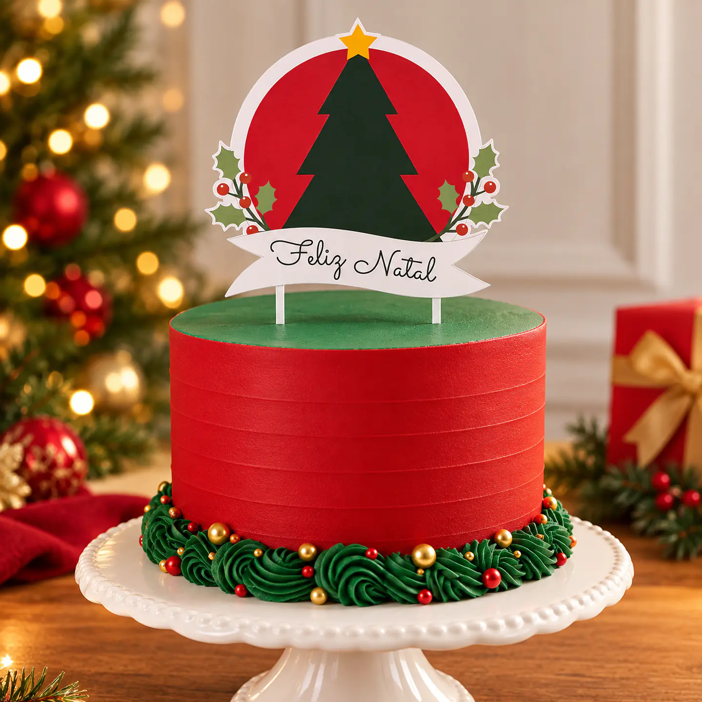 Arquivo de Corte Topo de Bolo Natal Árvore 6 1