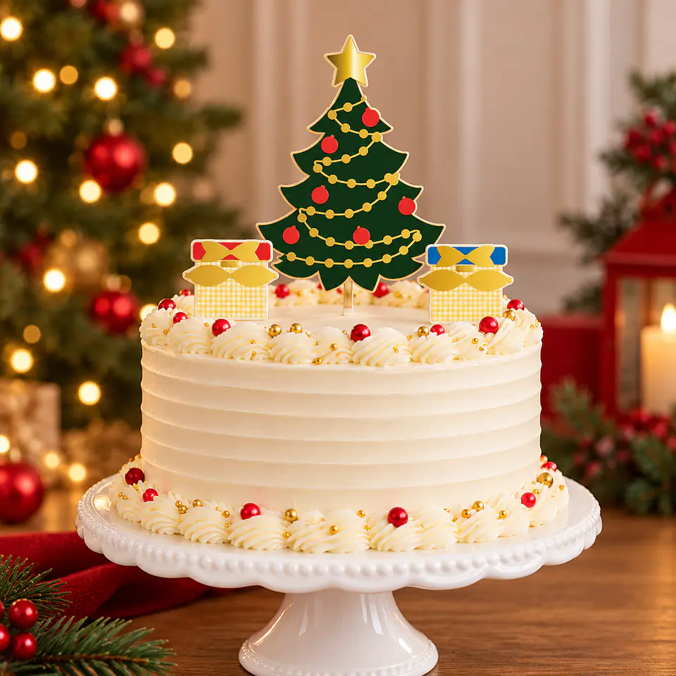 Arquivo de Corte Topo de Bolo Natal Árvore 4 1