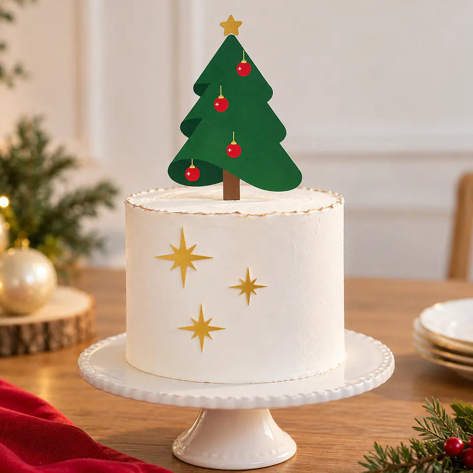Arquivo de Corte Topo de Bolo Natal Árvore 1 1