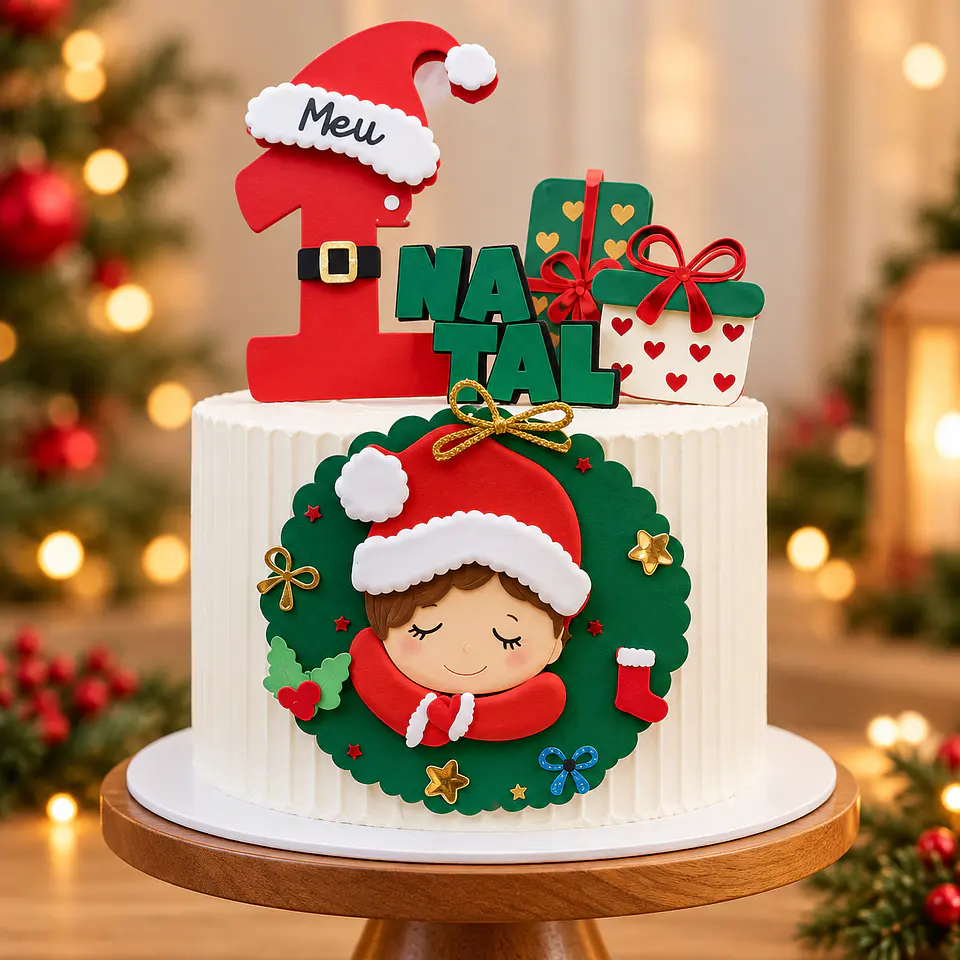 Arquivo de Corte Topo de Bolo Natal Bebê Criança 14 1