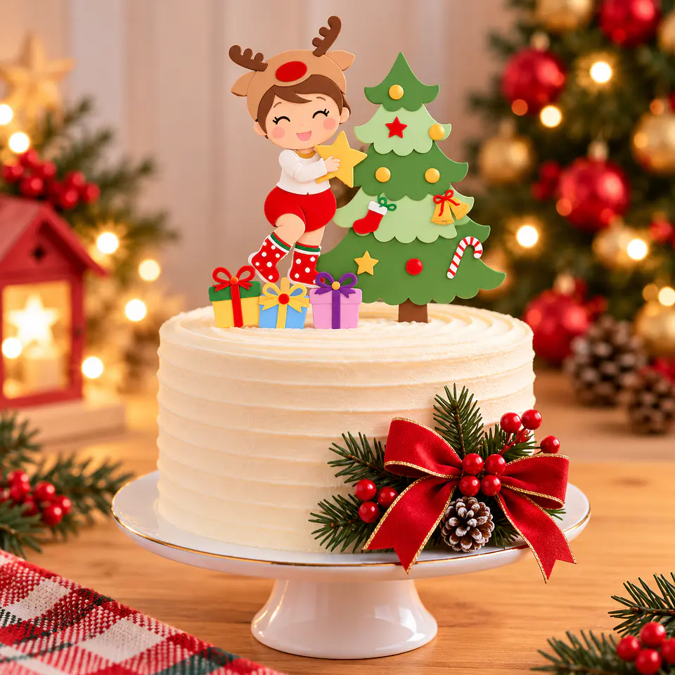 Arquivo de Corte Topo de Bolo Natal Bebê Criança 12 1