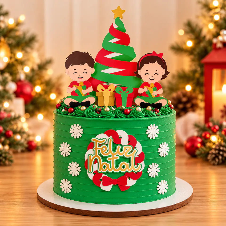 Arquivo de Corte Topo de Bolo Natal Bebê Criança 10 1