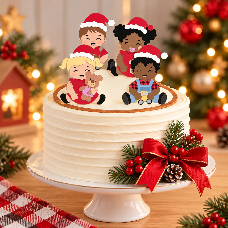Arquivo de Corte Topo de Bolo Natal Bebê Criança 9 1