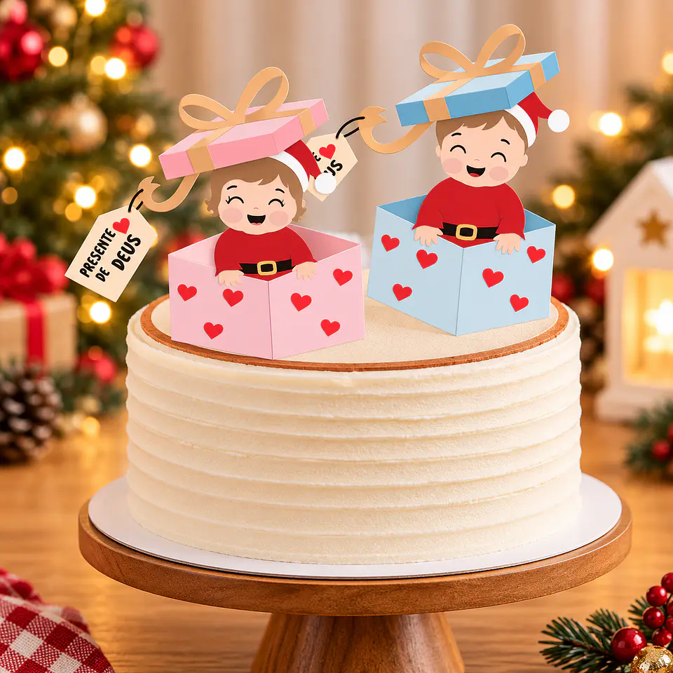 Arquivo de Corte Topo de Bolo Natal Bebê Criança 7 1
