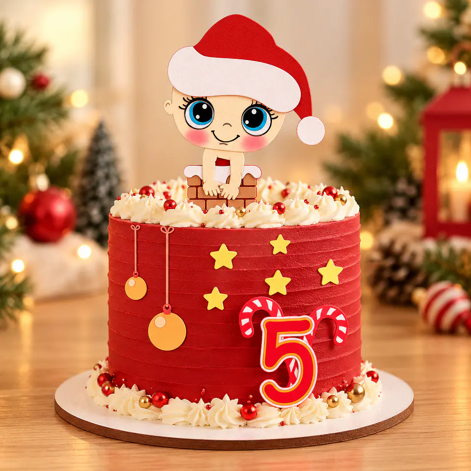 Arquivo de Corte Topo de Bolo Natal Bebê Criança 6 1