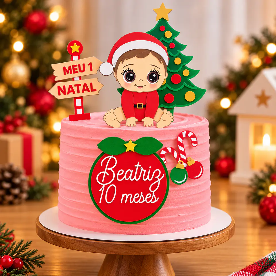 Arquivo de Corte Topo de Bolo Natal Bebê Criança 2 1