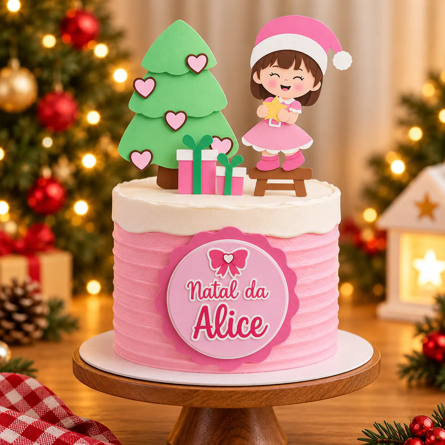 Arquivo de Corte Topo de Bolo Natal Bebê Criança Menina 21 1
