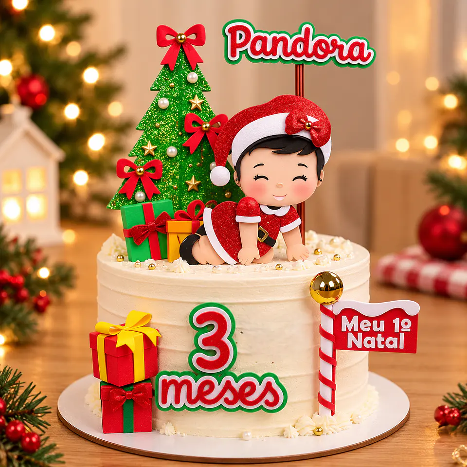 Arquivo de Corte Topo de Bolo Natal Bebê Criança Menina 20 1