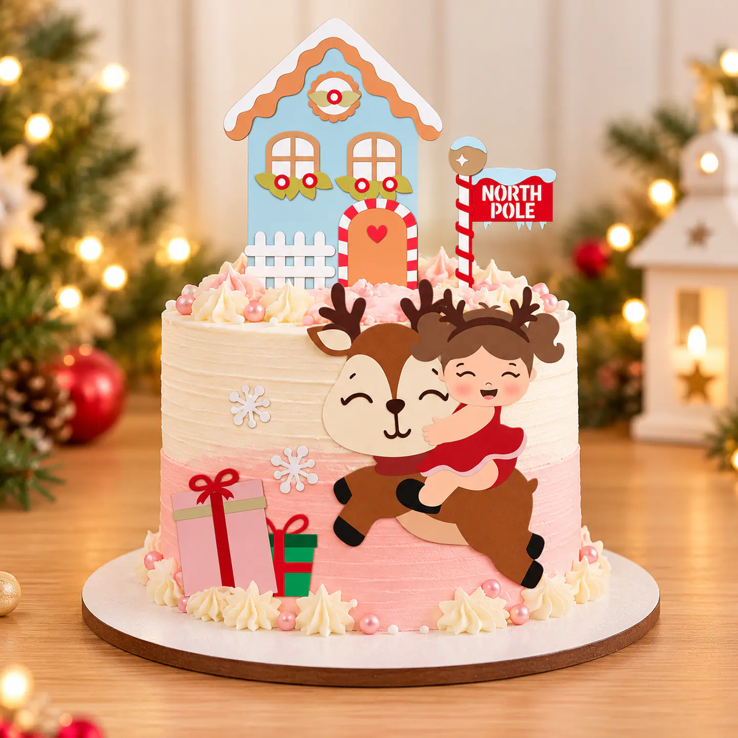 Arquivo de Corte Topo de Bolo Natal Bebê Criança Menina 18 1