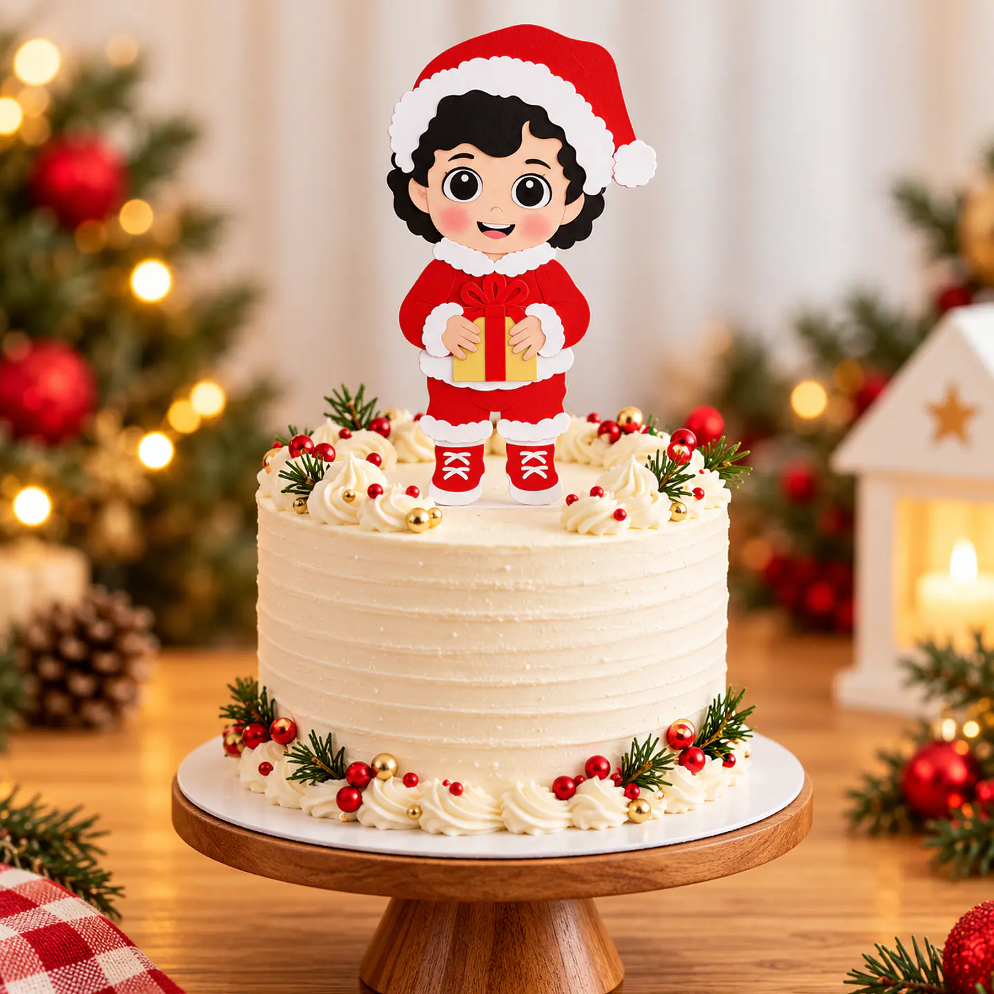 Arquivo de Corte Topo de Bolo Natal Bebê Criança Menina 13 1