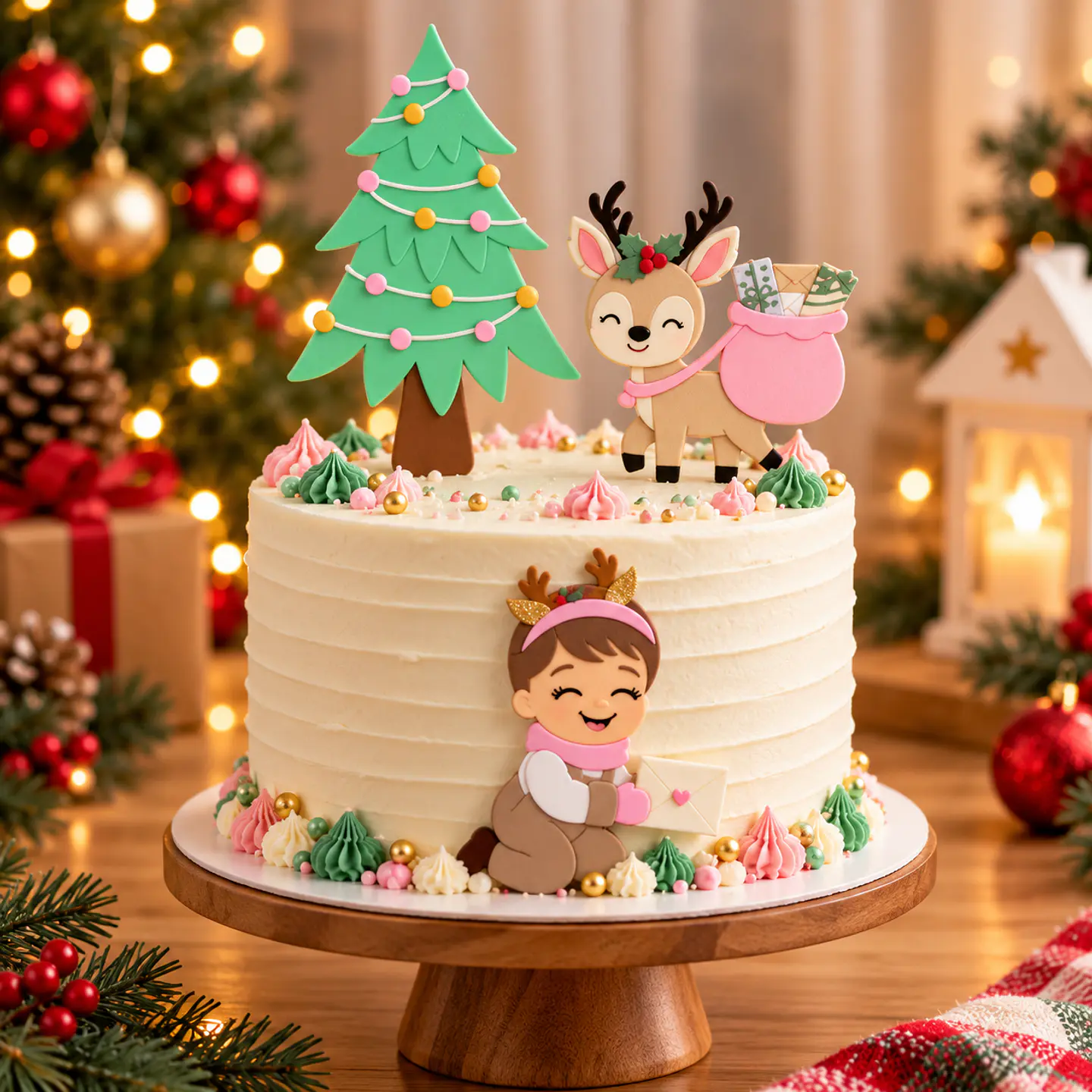 Arquivo de Corte Topo de Bolo Natal Bebê Criança Menina 6 1