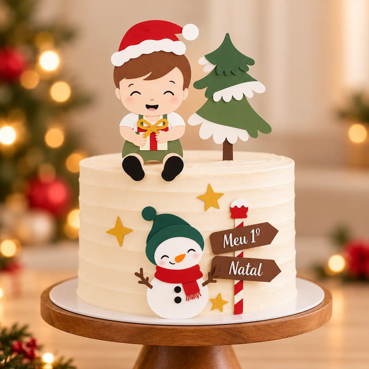 Arquivo de Corte Topo de Bolo Natal Bebê Criança Menino 19 1