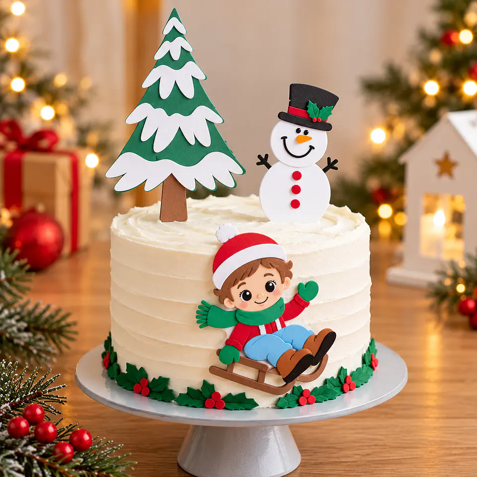 Arquivo de Corte Topo de Bolo Natal Bebê Criança Menino 12 1