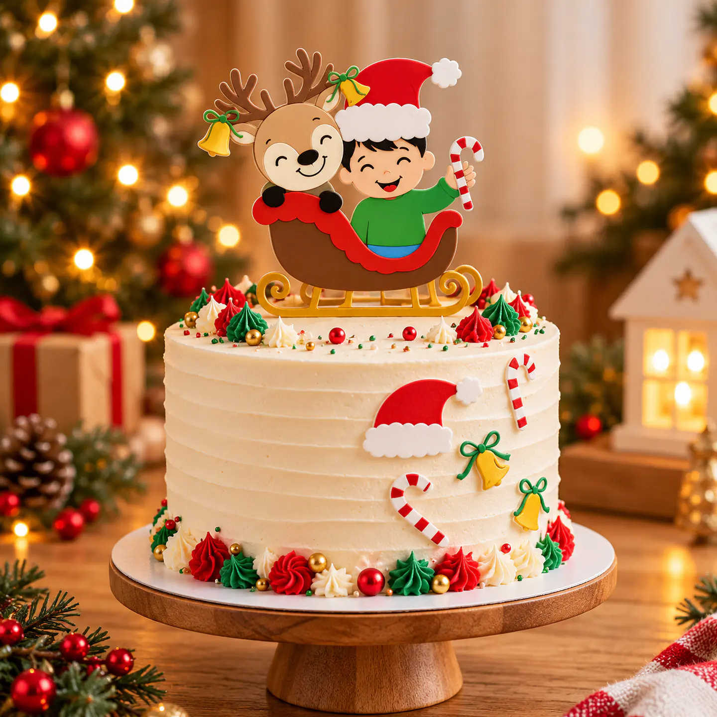 Arquivo de Corte Topo de Bolo Natal Bebê Criança Menino 11 1