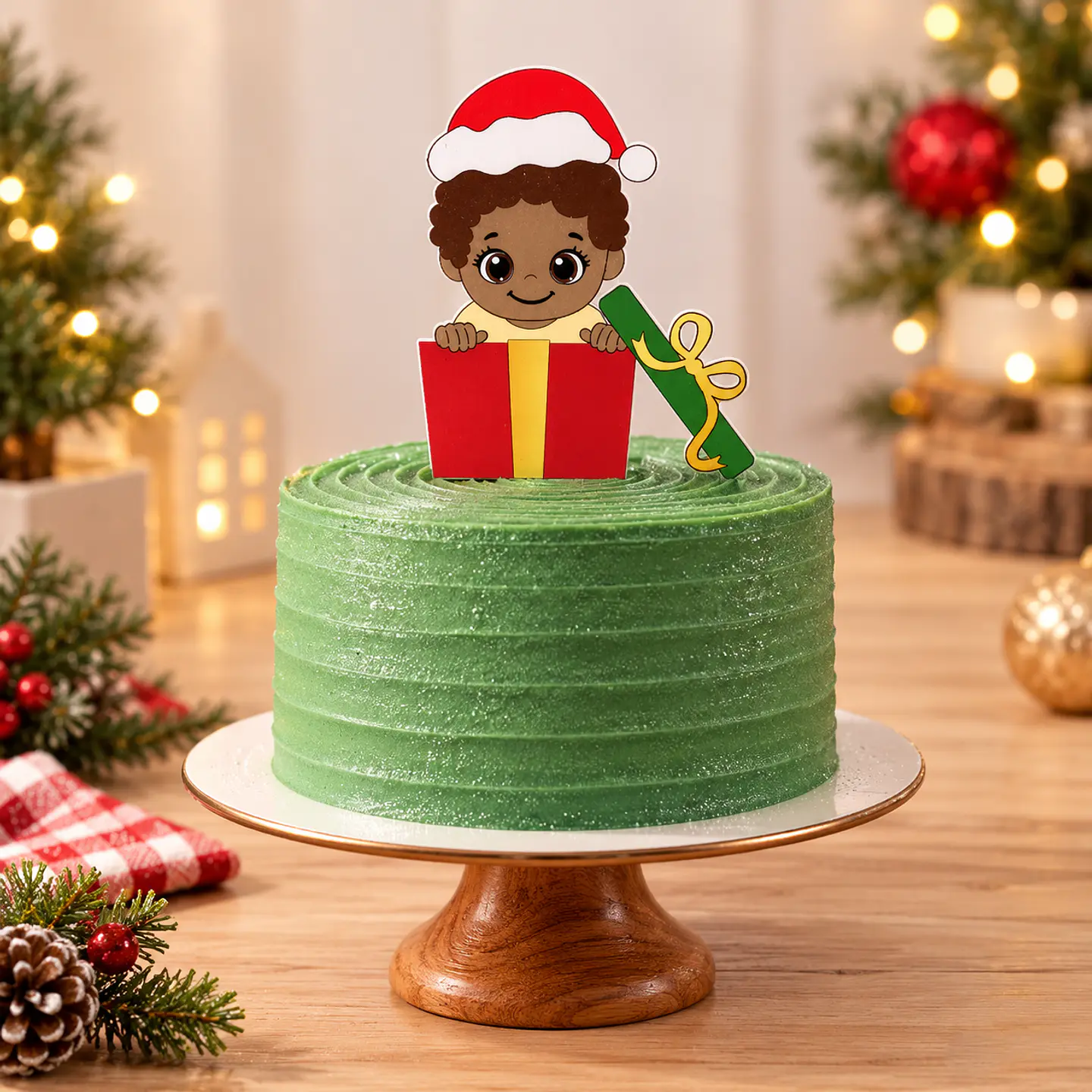 Arquivo de Corte Topo de Bolo Natal Bebê Criança Menino 9 1