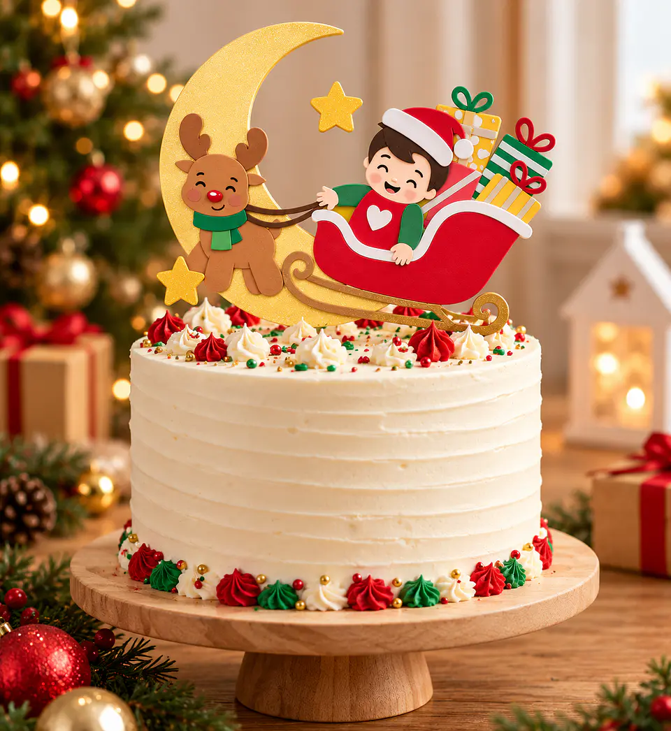 Arquivo de Corte Topo de Bolo Natal Bebê Criança Menino 6 1