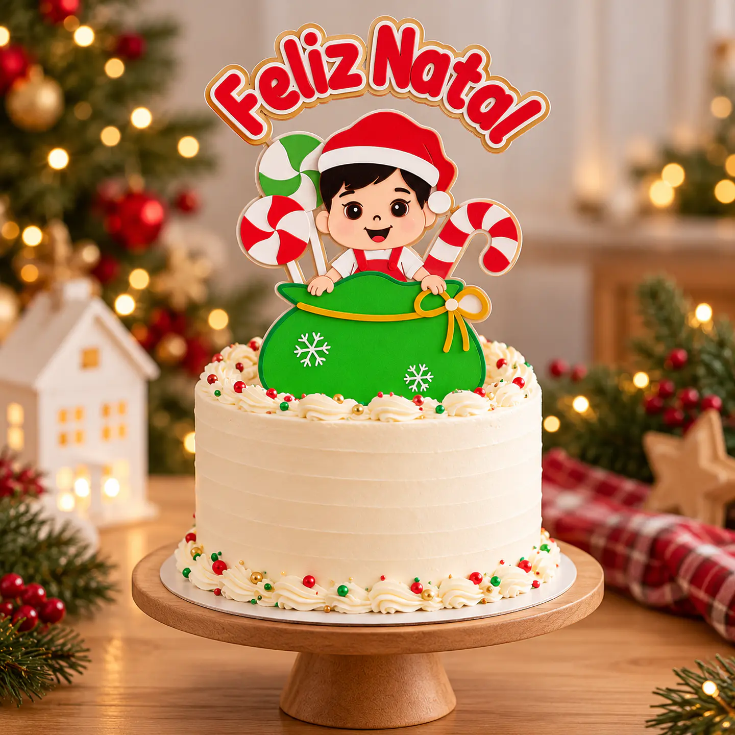 Arquivo de Corte Topo de Bolo Natal Bebê Criança Menino 4 1