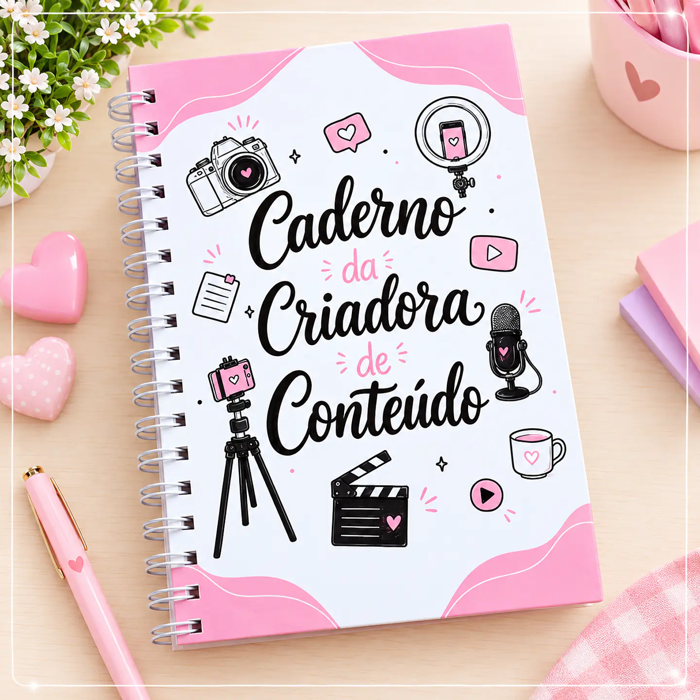 Encadernação - Caderno Criadora de Conteúdo 1