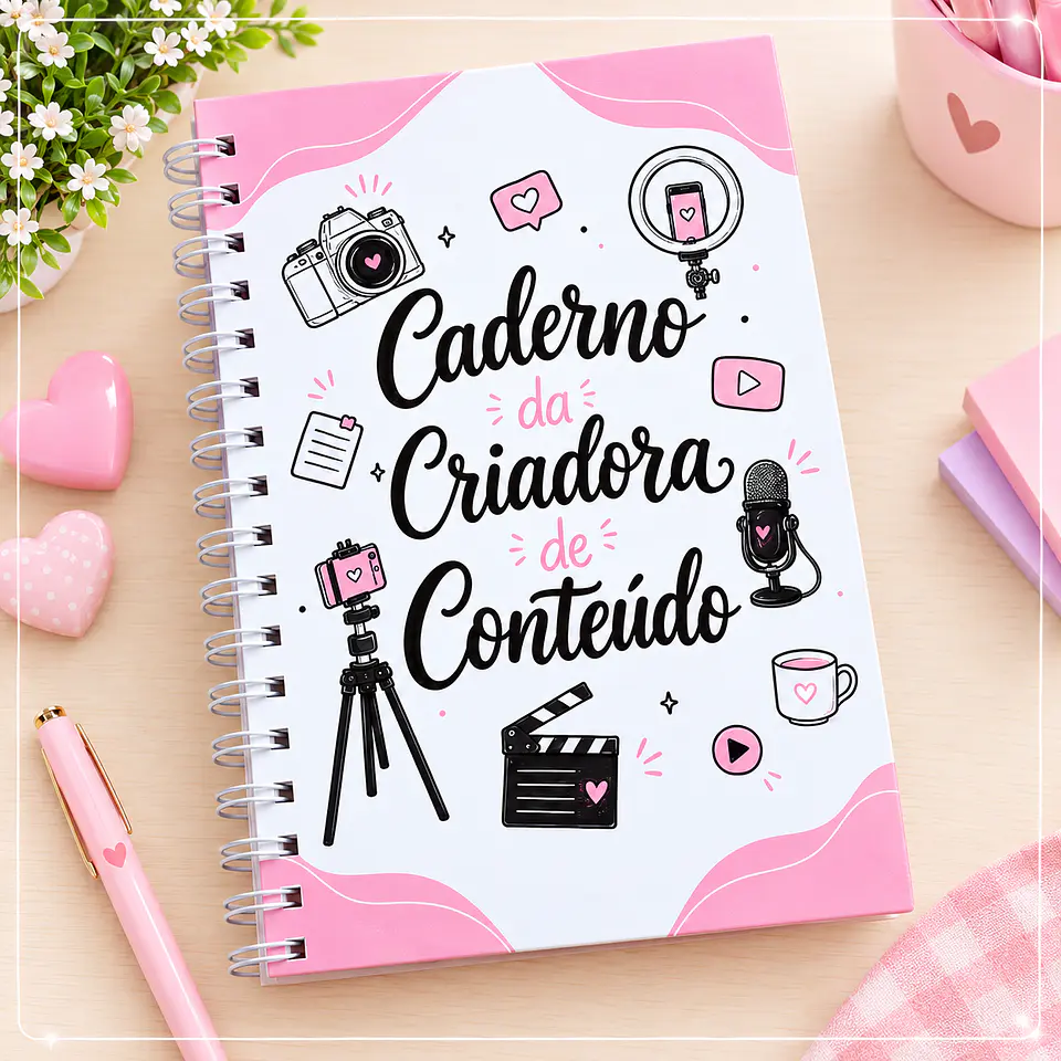 Encadernação - Caderno Criadora de Conteúdo 1