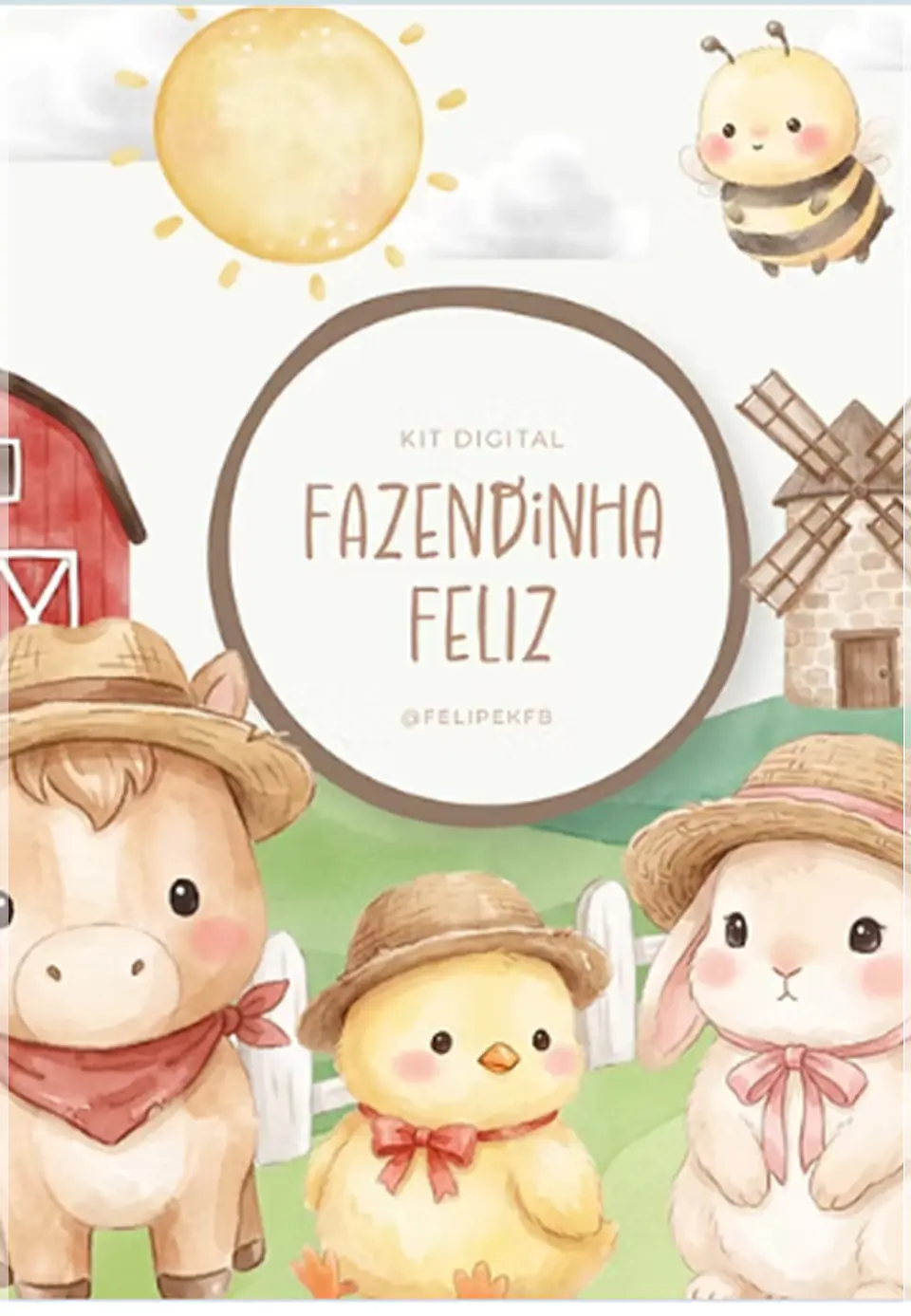 Kit Digital Fazendinha Feliz 1