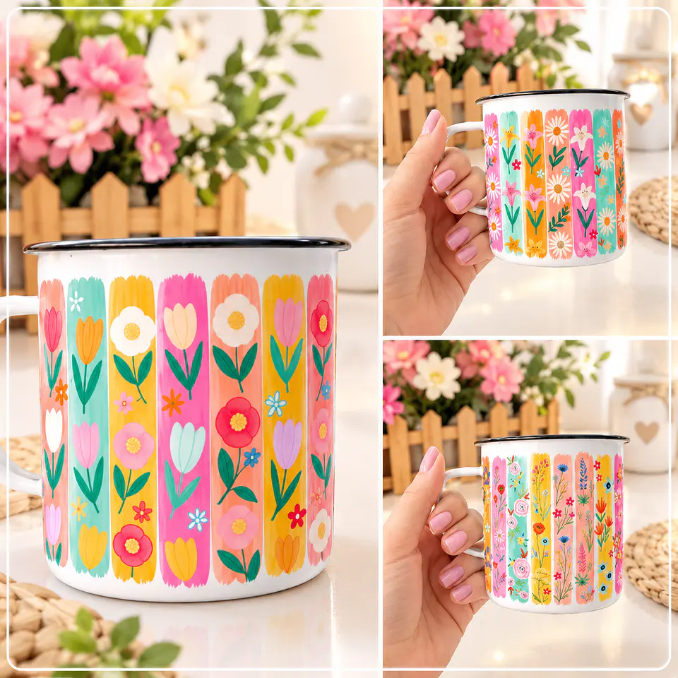 Sublimação - Caneca Floral Jardim Vertical 1