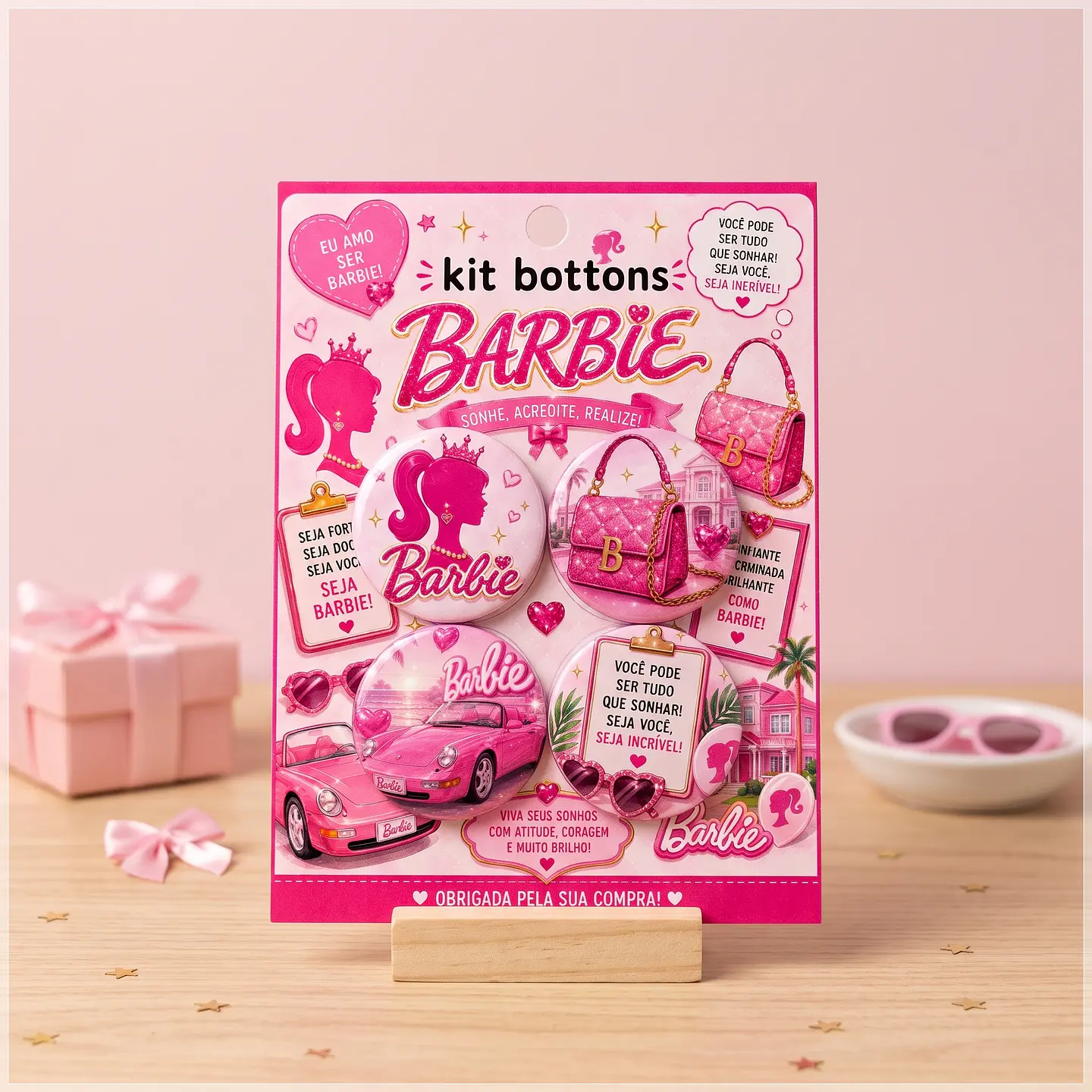 Arquivo de Corte Bottons Barbie - 1