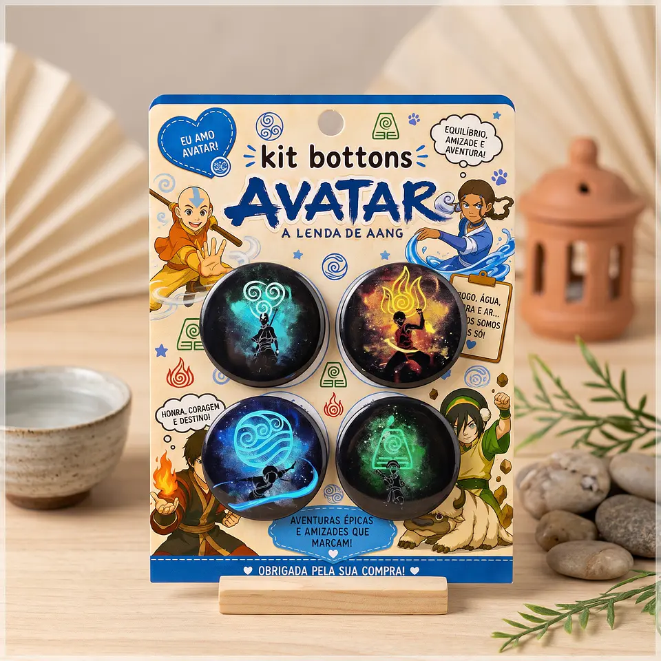 Arquivo de Corte Bottons Avatar A Lenda de Aang - 1