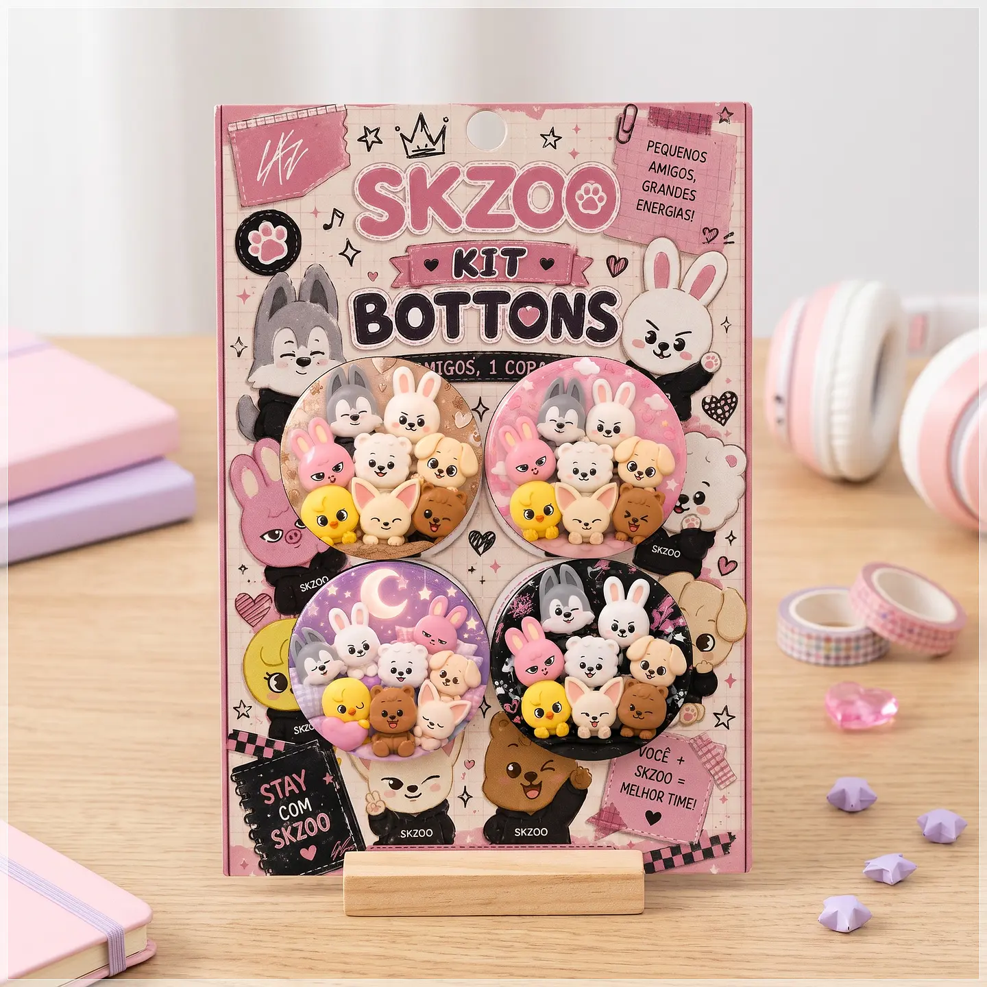 Arquivo de Corte Bottons Skzoo - 1