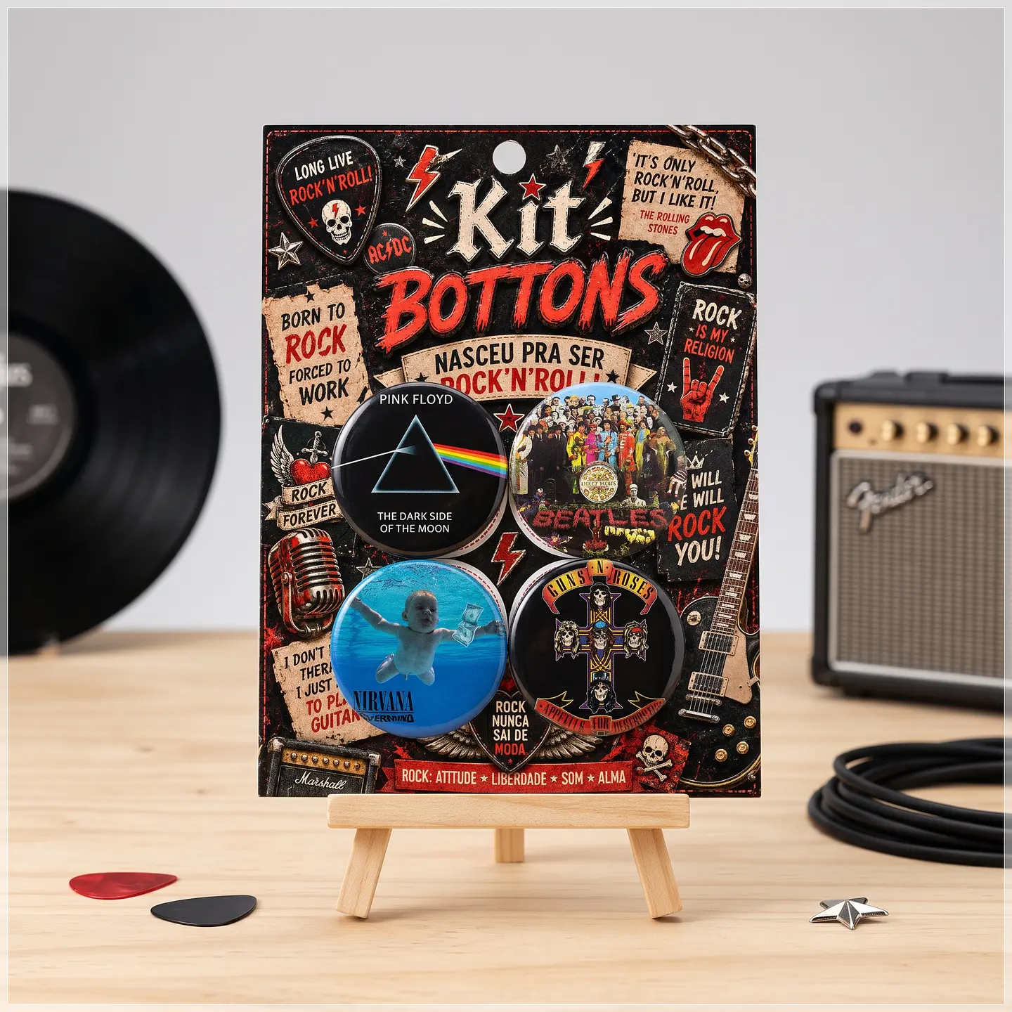 Arquivo de Corte Bottons Rock - 1