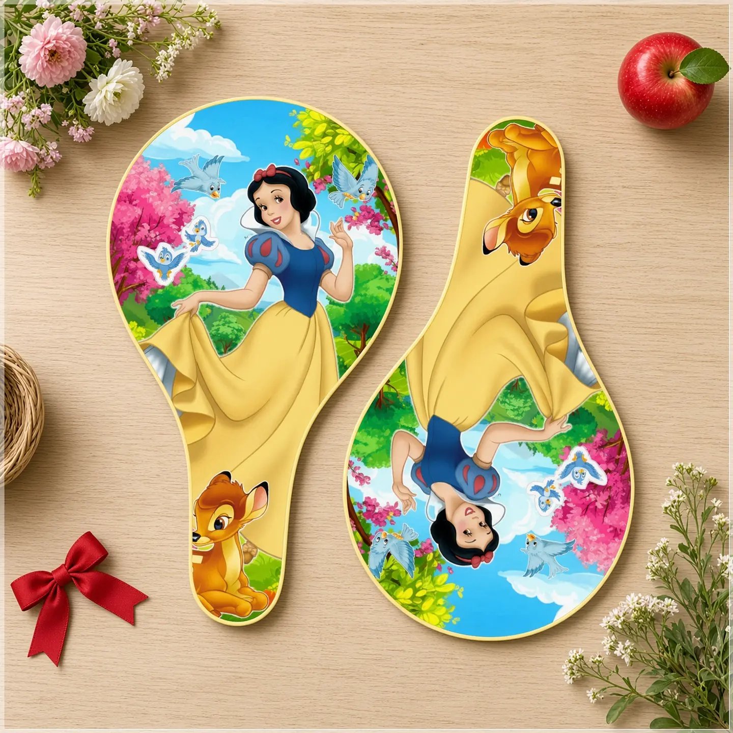 Arquivo de Corte Adesivo Raquete Branca de neve 1