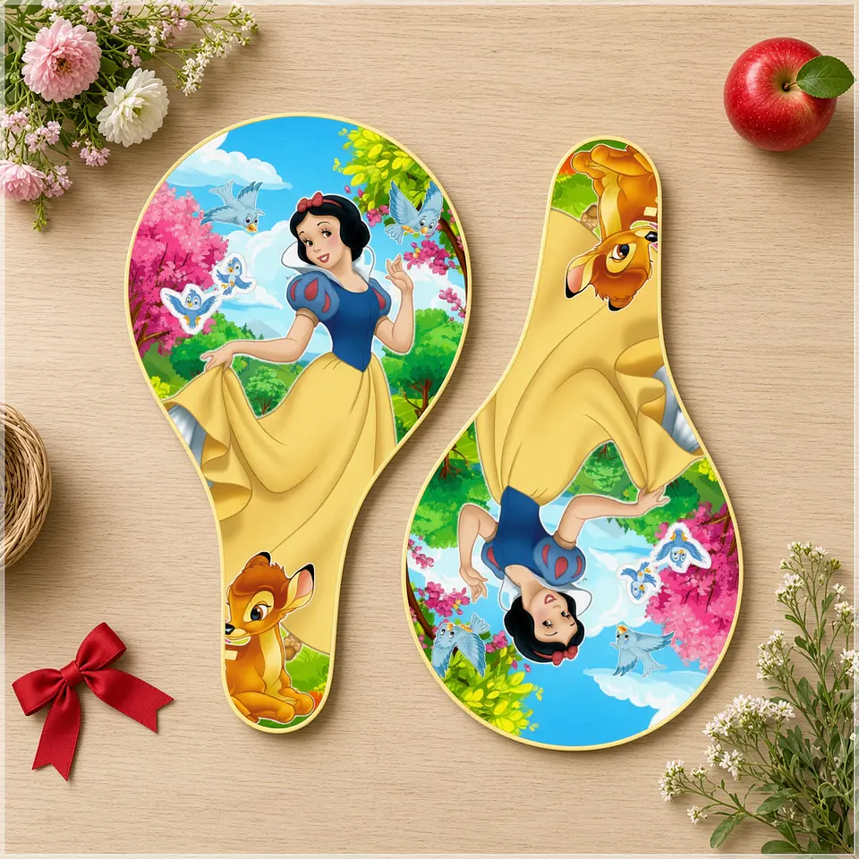 Arquivo de Corte Adesivo Raquete Branca de neve 1