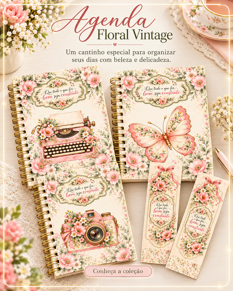 Encadernação - Agenda Floral Vintage 27 1