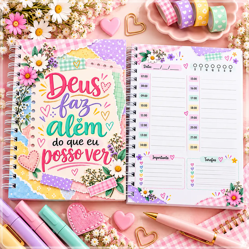 Encadernação - Caderno Coleção Deus Faz Além 1