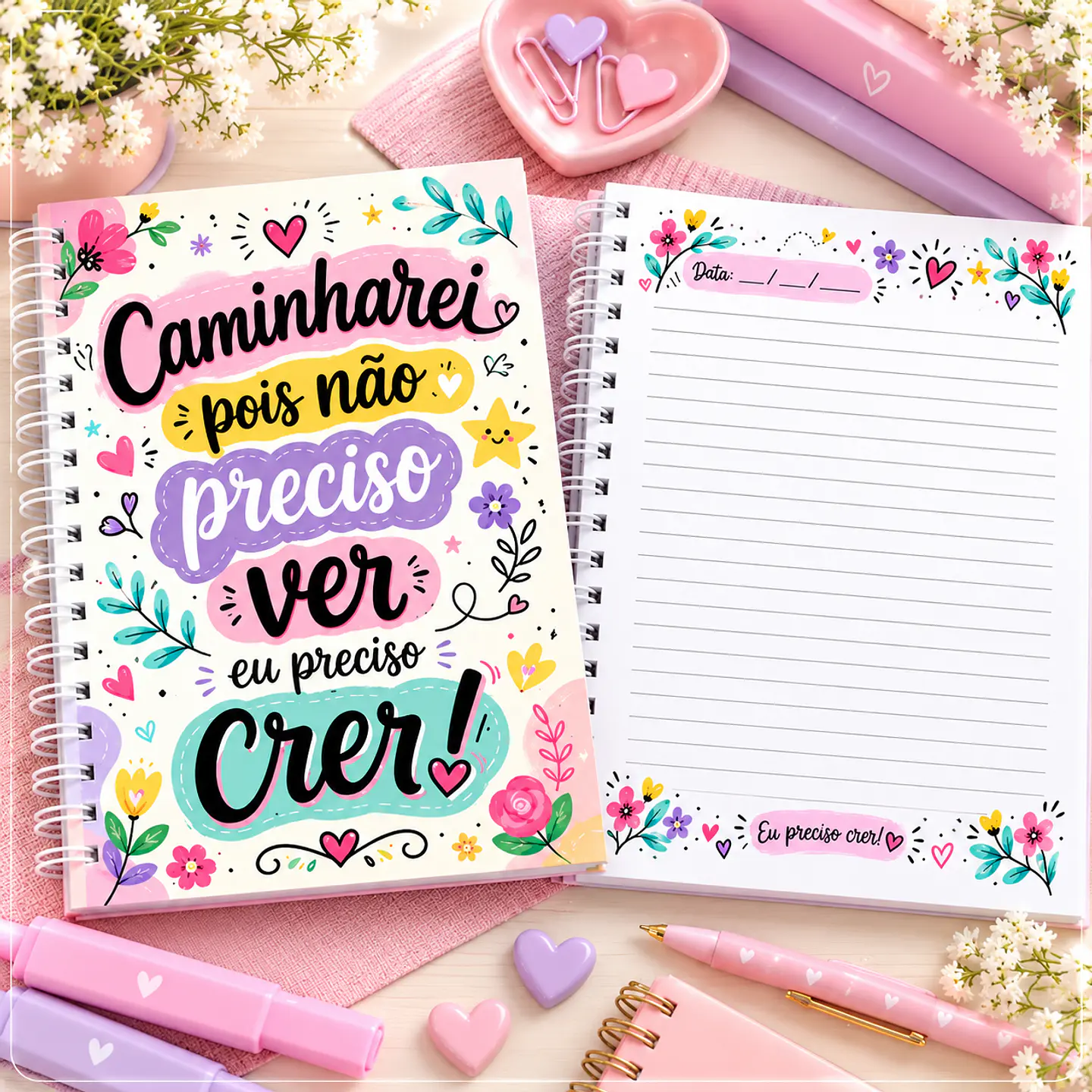 Encadernação - Coleção Caderno Caminharei Pois Não Preciso Ver 1
