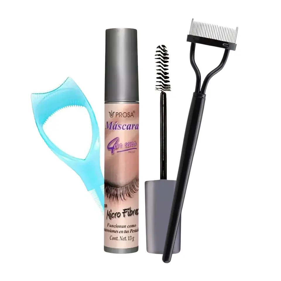 Pack Triple: Rímel Prosa Microfibras + Aplicador + Separador 2