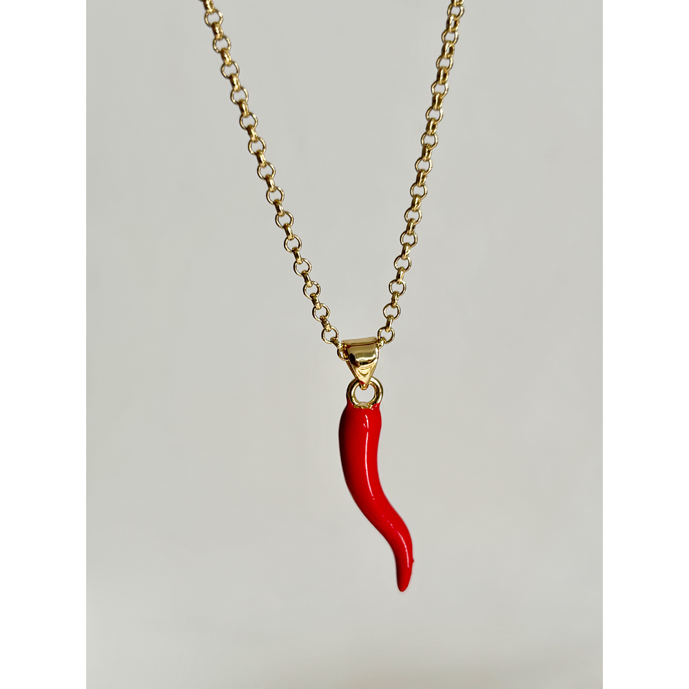 Collar cornicello rosso 