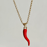Collar cornicello rosso 