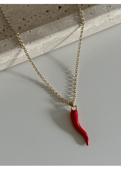 Collar cornicello rosso 