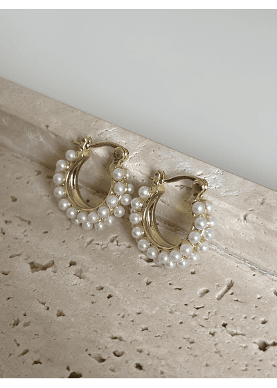 Argollas mini perlitas 