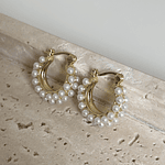 Argollas mini perlitas 