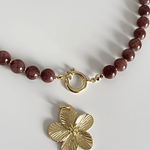 Collar Flor Sakura Jade 3 en 1 