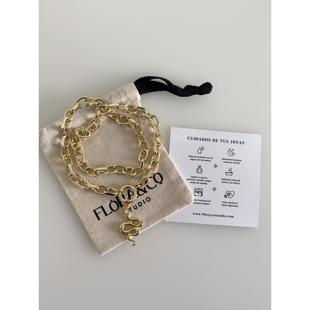 Collar eslabones “Snake”  2 en 1