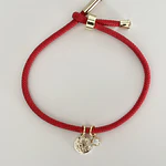 Pulsera roja San Benito+Mini cristal
