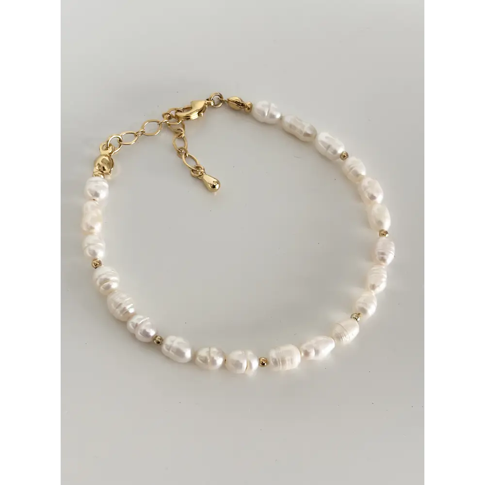 Pulsera perlas de río 