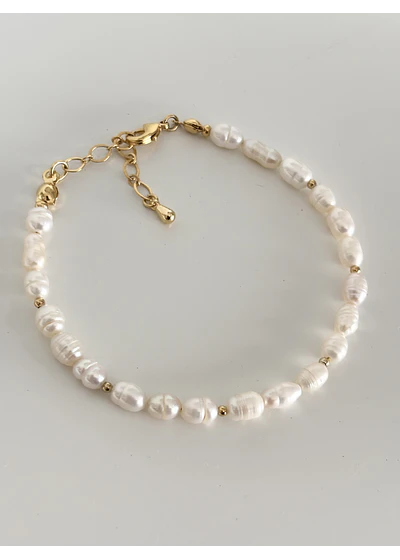 Pulsera perlas de río 