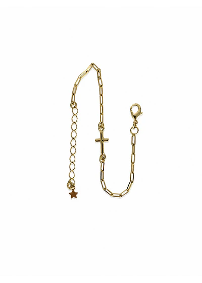 Pulsera mini cruz - Enchape oro