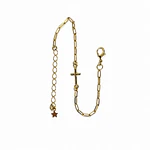 Pulsera mini cruz - Enchape oro