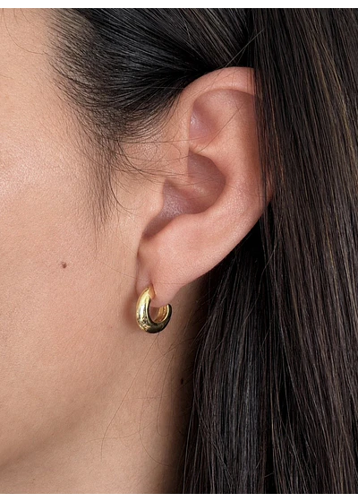 Classic Mini Hoops Enchape Oro